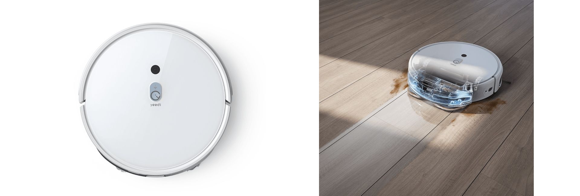 Yeedi Mop Station - Robot nettoyeur 2 en 1 aspirateur laveur serpillire - 2500Pa - Blanc image 1 | Rakuten