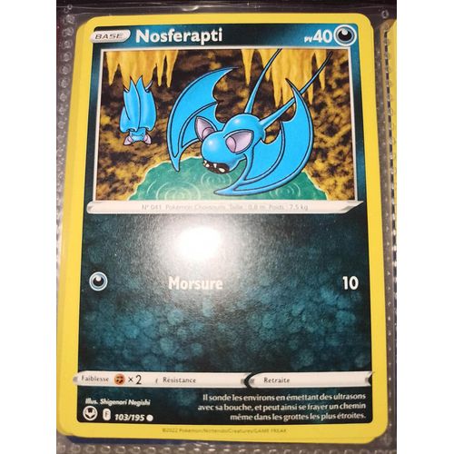 Commune - Pokemon - Tempête Argentée - Nosferapti 103/195