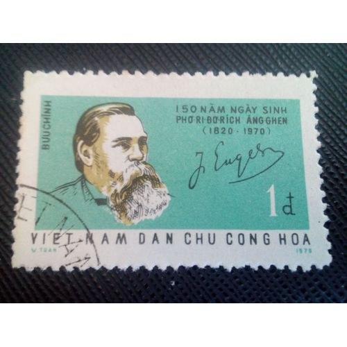 Timbre Vietnam / Nord Y T 692 Friedrich Engels, Philosophe Et Homme Politique Allemand 1970   (  010607  )