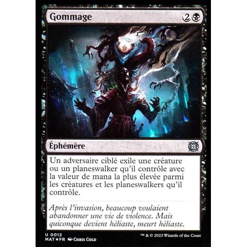 Gommage - Foil - Magic - L' Invasion Des Machines - Le Jour D'après - U - 12