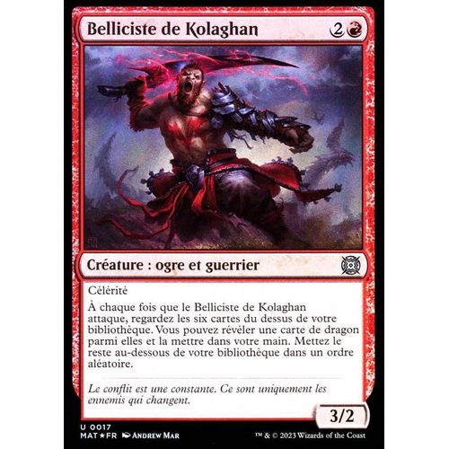 Belliciste De Kolaghan - Foil - Magic - L' Invasion Des Machines - Le Jour D'après - U - 17