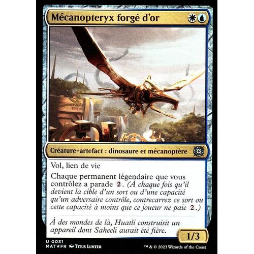 Mécanopteryx Forgé D'or - Foil - Magic - L' Invasion Des Machines - Le Jour D'après - U - 31