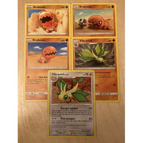 (3441) 3x Kraknoix + 2x Vibraninf (Pokemon) 