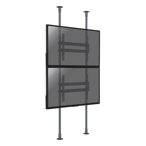 Support sol-plafond pour 2 écrans TV 50'' - 100'' - Hauteur max 300cm