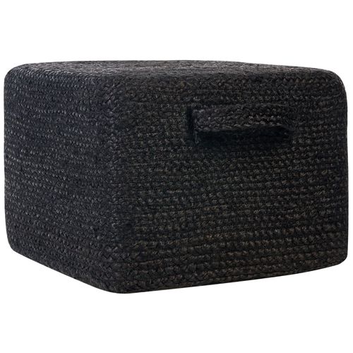 Pouf En Jute Noire Dhadar