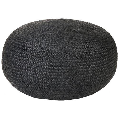 Pouf En Jute Noire Dukki