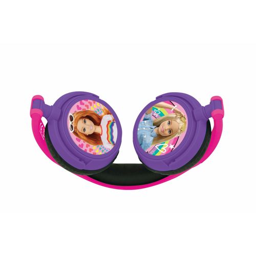 Casque stéréo filaire pliable pour enfants avec limitation de volume d'écoute Barbie