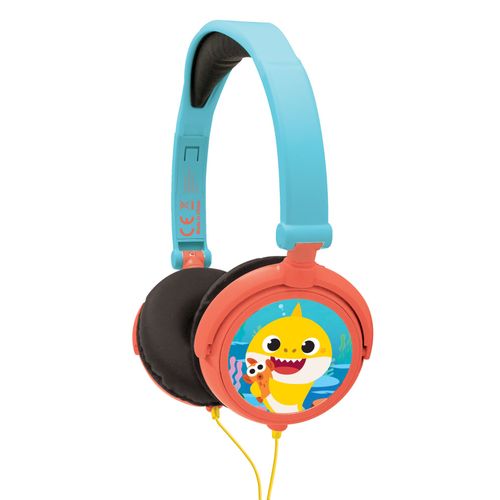 Casque stéréo filaire pliable pour enfants avec limitation de volume d'écoute Baby Shark