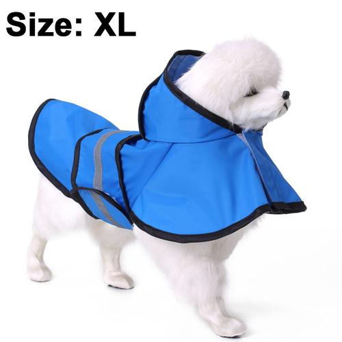 Manteau de pluie imperméable pour chien, poncho réglable pour chiot, manteau  de pluie à capuche pour chiens de petite et moyenne taille (bleu, XXL)