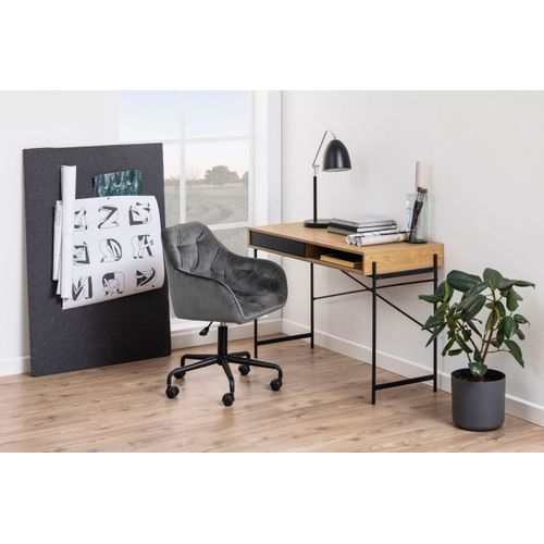 Mushu - Bureau Industriel Avec Niche Et Porte Coulissante