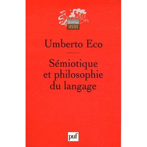 Sémiotique Et Philosophie Du Langage
