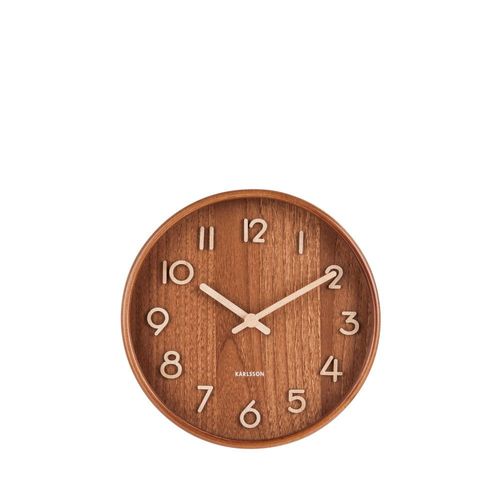 Horloge murale ronde en bois D22cm