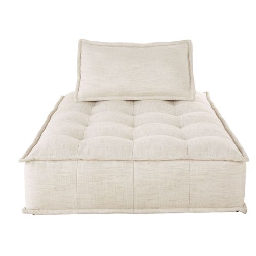 Méridienne Pour Canapé Modulable Beige Sable