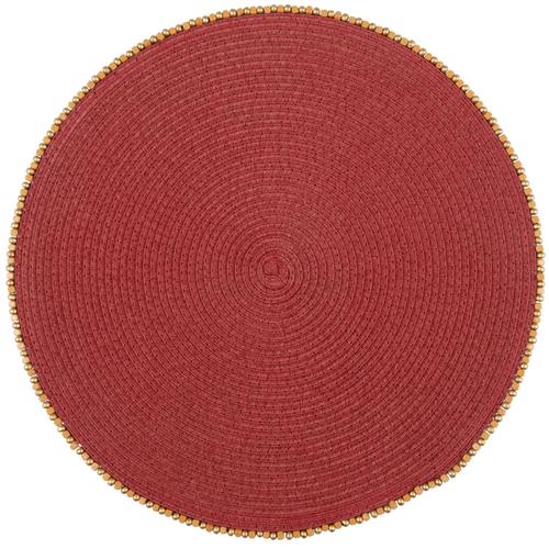 Set De Table Rond Rouge D38