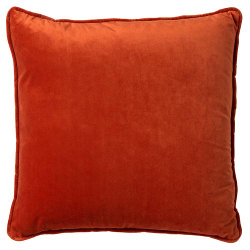 Housse De Coussin Orange En Velours 45x45 Cm Uni