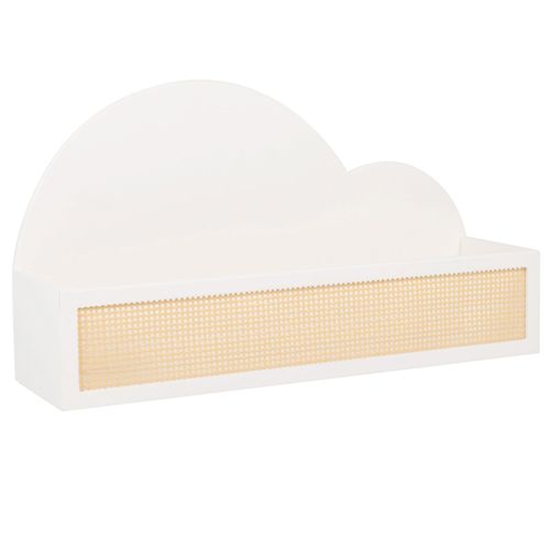 Etagère Murale Nuage Blanc Et Imitation Cannage