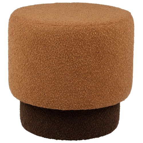 Poufs Gigognes Ronds Bouclettes Marron Clair Et Foncé