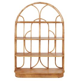 Etagère En Bois De Manguier Et Rotin