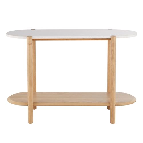 Console Avec Plateau En Terrazzo Blanc