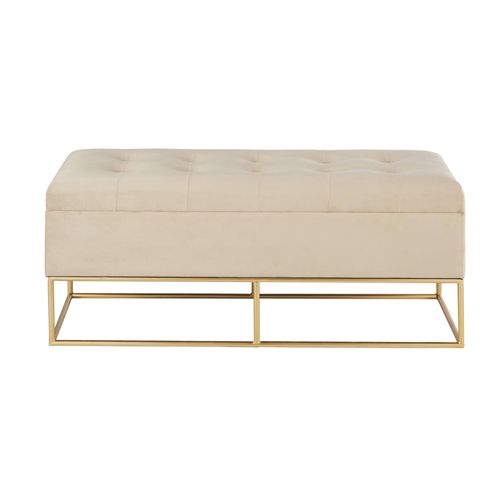 Banquette Coffre Écrue Et Dorée