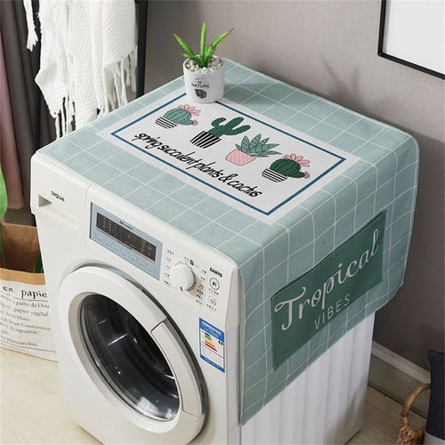 Juste de Protection Anti-Poussière pour Machine à Laver,Réfrigérateur,Four,Micro-ondes,Livres pour la Maison,Mode Europe du Nord - Type B #X