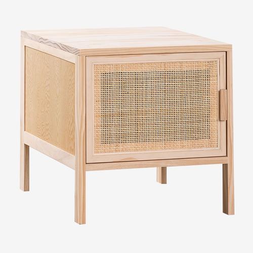 Table De Chevet En Rotin Et Bois Reyna Natural Kids Marron Bois Naturel