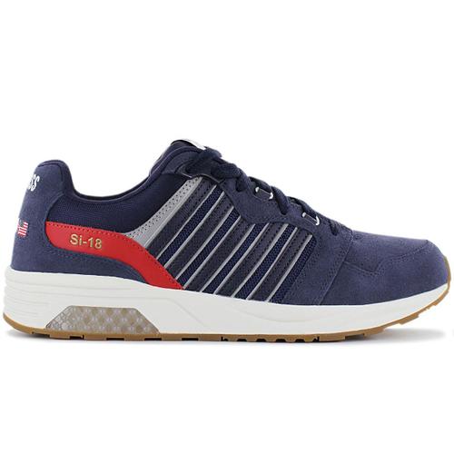 Ksswiss Sis18 Rannell Suede Usa Baskets Sneakers Chaussures Bleu 08533s439sm