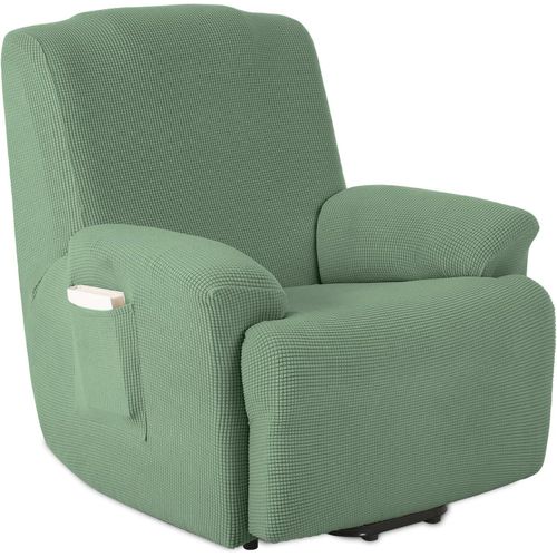 Housses De Fauteuils 1 Places Jacquard Housse De Canapé Extensible Housse Pour Canapé Relax (Vert Olive)
