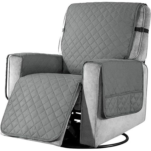Housses De Fauteuil Inclinable, Canapé 1 Place Antidérapant Pour Fauteuils Chaise Couvre Doux Protecteur Lavable À La Maison Pour Maison Avec Enfants Et Animaux De Compagnie,Petit(Gris Clair)