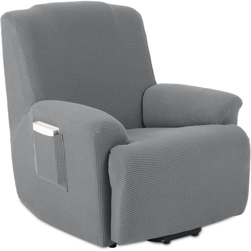 Housses De Fauteuils 1 Places Jacquard Housse De Canapé Extensible Housse Pour Canapé Relax (Gris Clair)