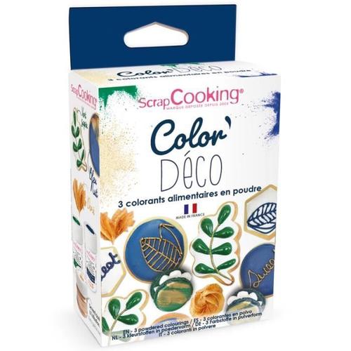 Colorants Alimentaires Artificiels En Poudre - Bleu Nuit, Vert Sapin - Doré - 5 G - 3 Pcs