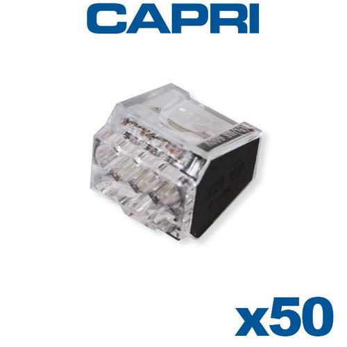 CAPRI - Bornes automatiques 8 entrées Noir Boite de 50 pièces