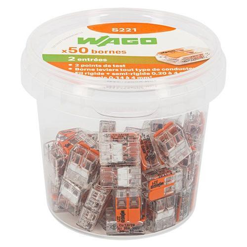 WAGO - Pot de 50 bornes de connexion automatique 2 entrées S221