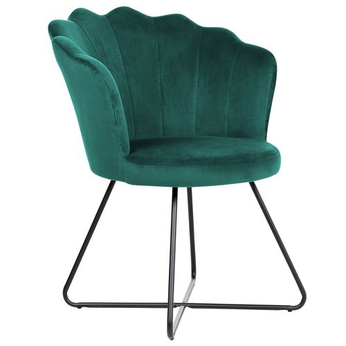 Fauteuil Lovelock Velours Vert Émeraude