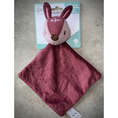 Doudou Biche Bébé Douceur Jouet Peluche Mouchoir Animal Sort Toy Baby 
