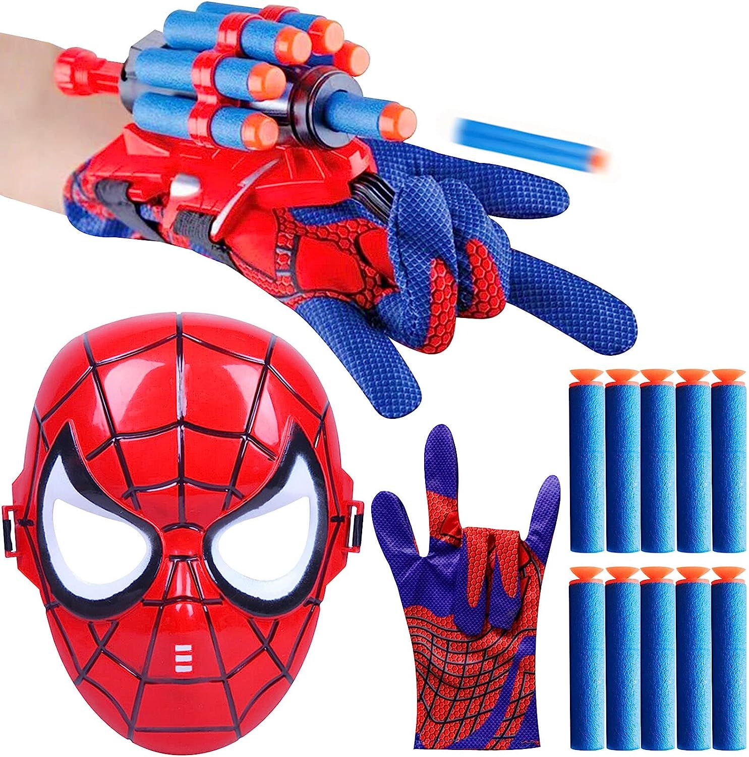 Spiderman Lanceur de Toile, Lanceur de Héros, Ensemble de Jouet de Poignet,  Éducation Ludique pour les Enfants Jeux de Rôle Jouets, Anniversaire Thème  Fête Cadeau pour les Enfants