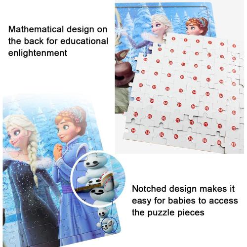 Puzzle la Reine des Neiges, Puzzle 96 Pieces Enfant, Frozen Glitter Reine  des Neiges, Puzzle Enfants, Jeu Educatif Puzzle, Puzzle Enfant 5 Ans Fille