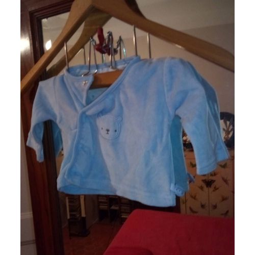 Top Bleu Clair 3/6 Mois.