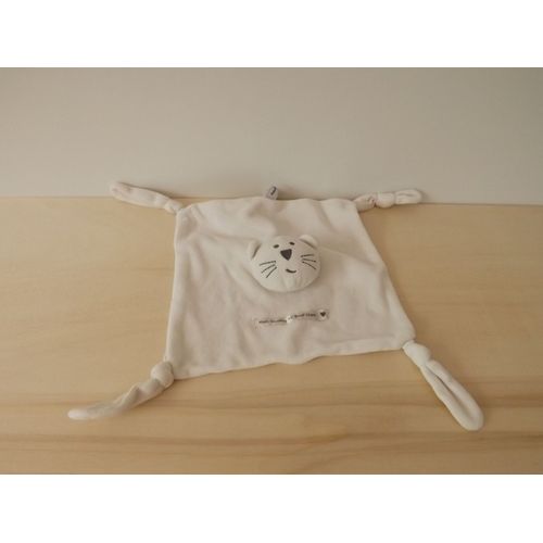 Doudou Chat Blanc Bout'chou Monoprix