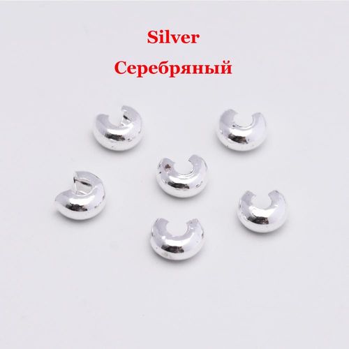 Perles À Sertir Ouvertes,Couvre-Extrémités À Sertir,Bouchon,Perles D'espacement Pour Bricolage,Fabrication De Bijoux,Fournitures,100 Pièces