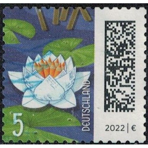 Allemagne 2022 Oblitéré Used Enveloppes Et Crayons Représentant Un Nénuphar Su