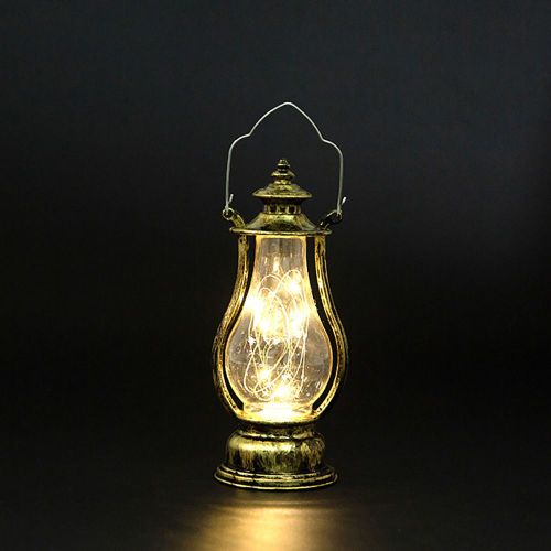 Or Ancienne - Lampe À Huile Led Au Design Rétro Vintage, Lanterne À Piles, Lampe Décorative Pour La Maison, Vacances, Cadeaux De Noël, Décoration'intérieur