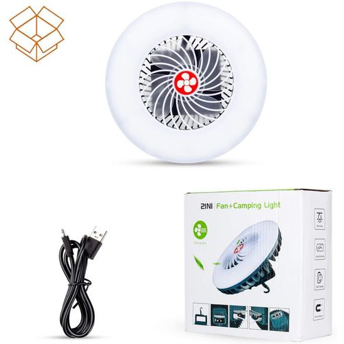 Blck - Lampe De Camping En Forme De Ventilateur, Peut Être Suspendue Et Montée. Lampe'extérieur Pour Camping, Bureau, Réparation, Voiture, Chargeur Usb, Tente
