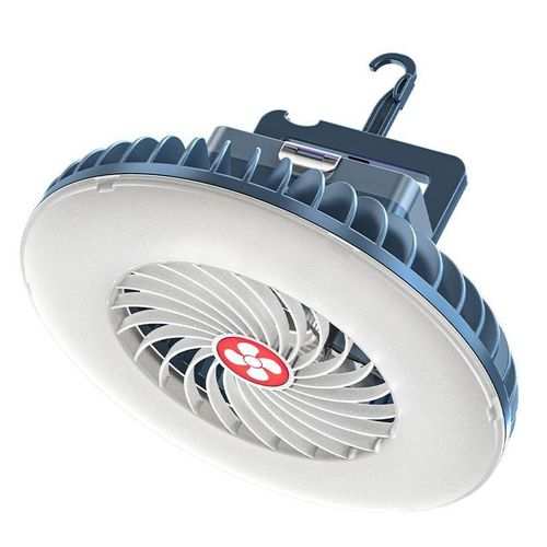 1 Pcs - Lampe De Tente De Camping À Led 2 En 1 Avec Téléphone, Ventilateur Aste Par Usb, Lampe'urgence Extérieure Pour La Randonnée, Le Camping, La Cabine De Marché, La Lumière Du Ventilateur