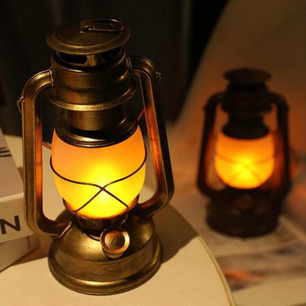 Pas De Batterie - Bronze Ancien - Lampe Led Rtro Portable, ... - 2