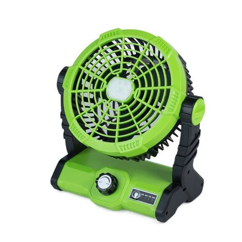Vert - Lanterne Portable Rechargeable Par Usb, Ventilateur De Camping À Vitesse Réglable, Avec Lumières Led, Pour Tente, Alimenté Par Batterie, 7800mah