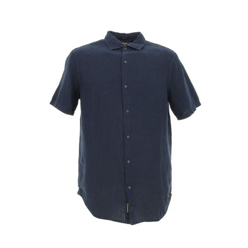 Chemise Manches Courtes Superdry Studios Casual Linen S/S Shirt Navy Bleu Marine