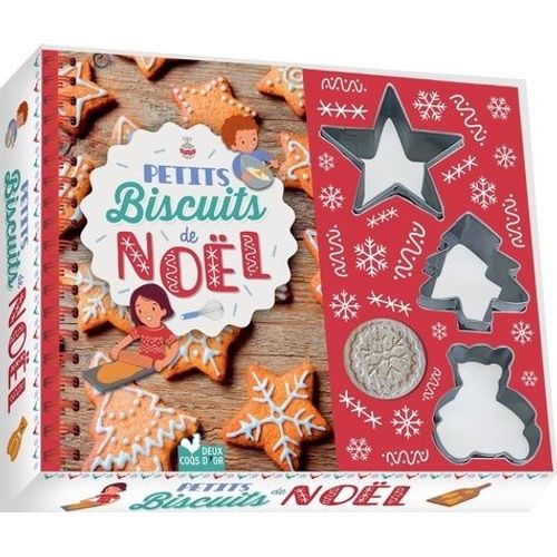Petits Biscuits De Noël - Coffret Avec Avec 3 Emporte-Pièces, 1 Livre De Recettes Et 1 Tampon