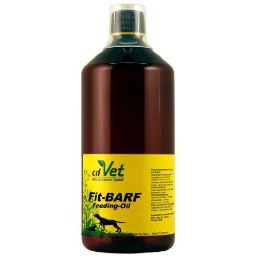 Cdvet Fit-Barf Feed Oil 1 Litre - Huiles Végétales De Haute Qualité Pressées Froid Avec Des Acides Gras Essentiels Comme Complément Alimentaire Barf Et Source D Énergie Pour Chiens Et Chats