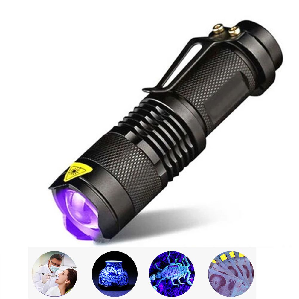 Mini Lampe De Poche Uv Led Avec Fonction N'aime, Torche Ultr...